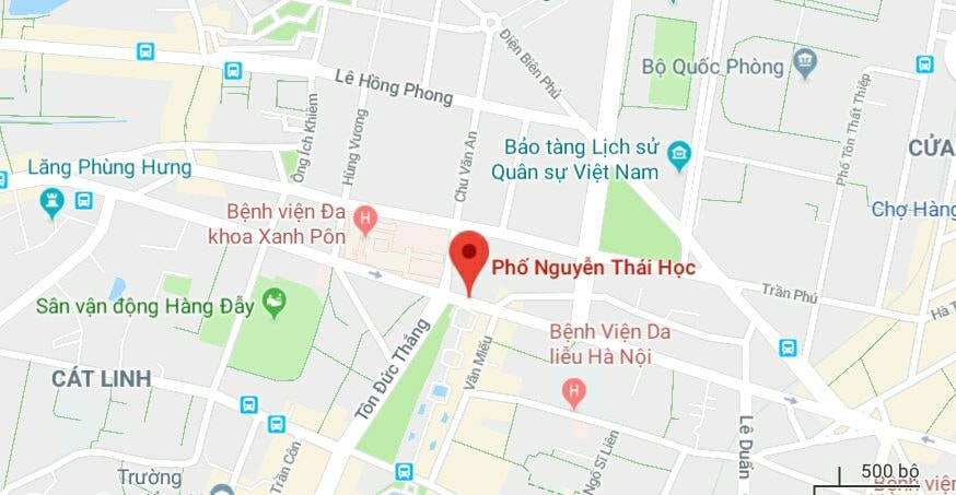 đường Nguyễn Thái Học Hà Nội